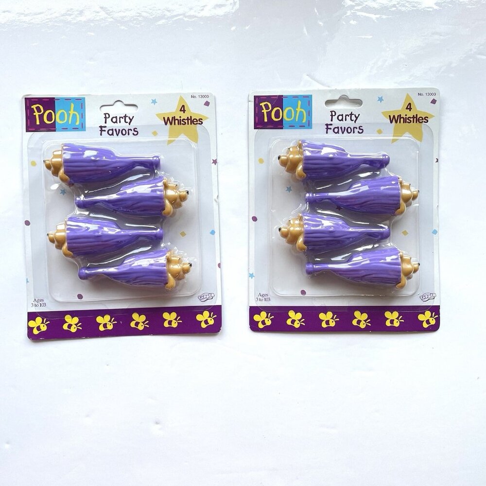 2x Vintage Winnie The Pooh Whistles Party Favors Y2K 90s Disney Grab Bag Toy